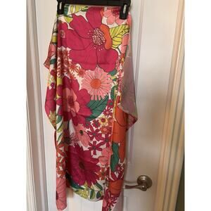 Floral Pink and Orange Scarf